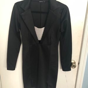 Black dress with diamond bra insert